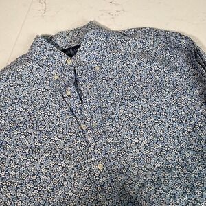 Ralph Lauren Floral Button Down Shirt Men's | Blue White | 100% Cotton